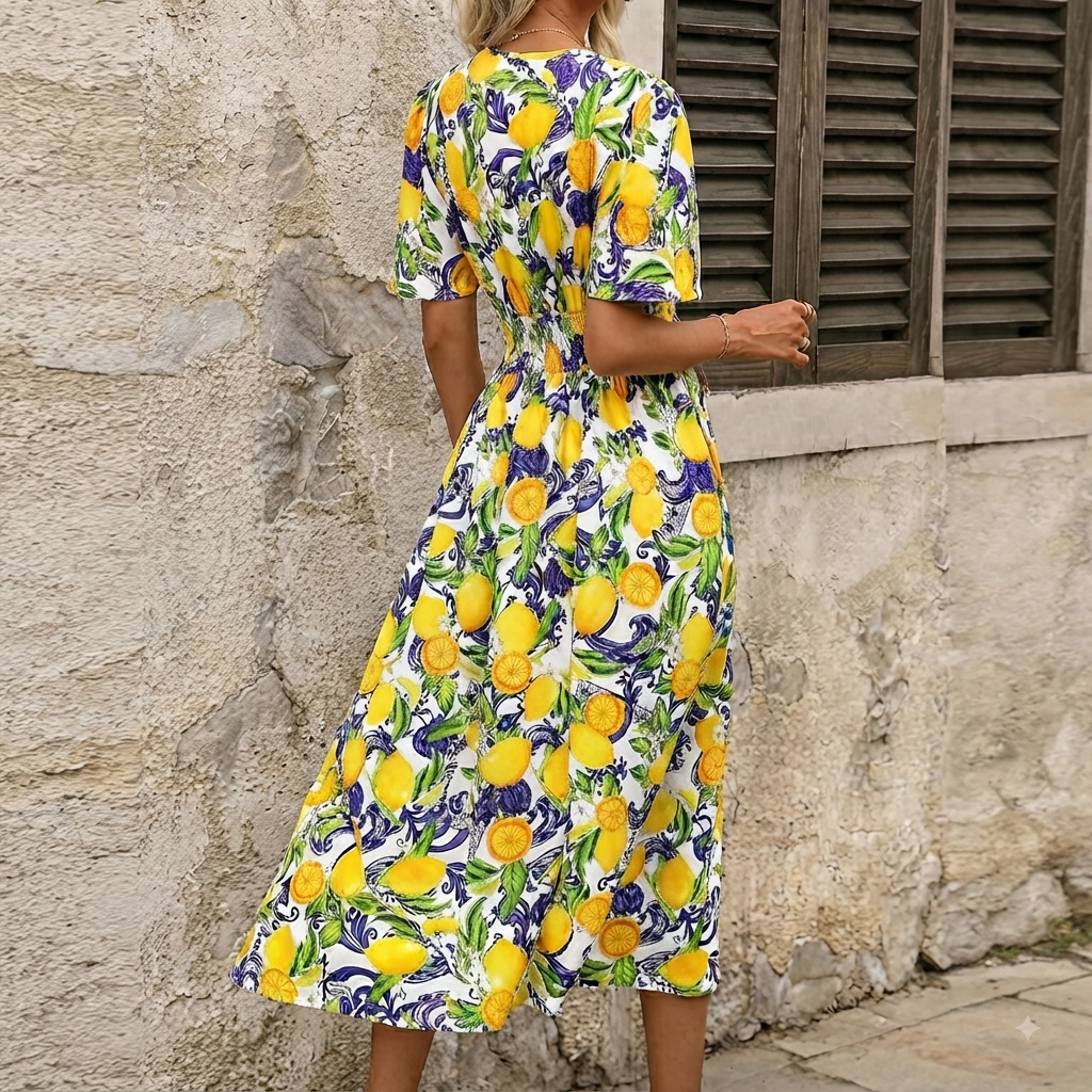 Vestido Estampado de Limones