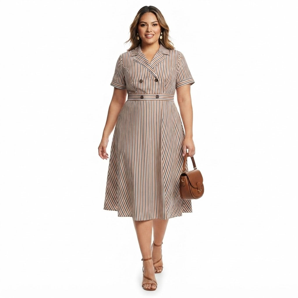 Vestido Formal a Rayas