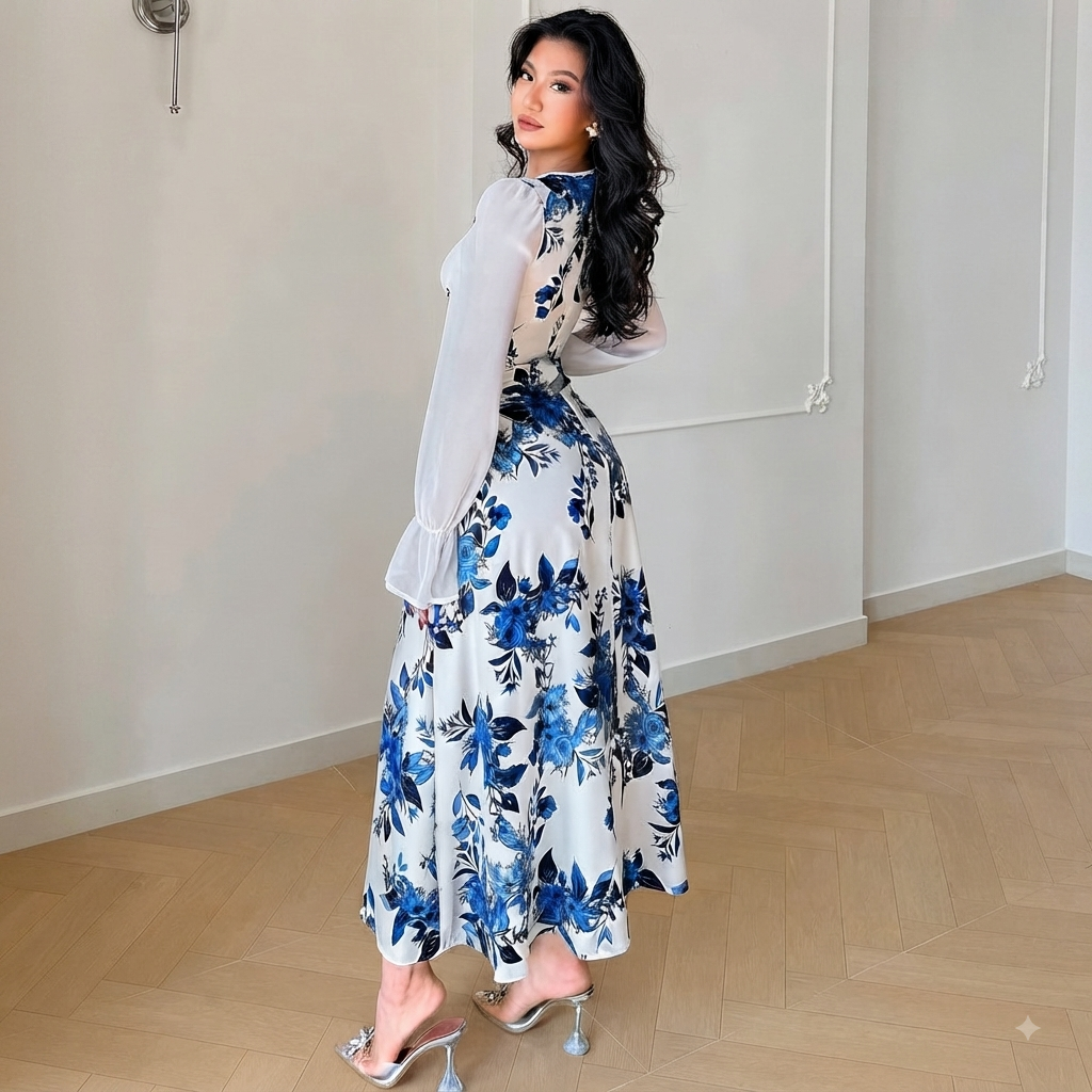 Vestido Blanco Estampado