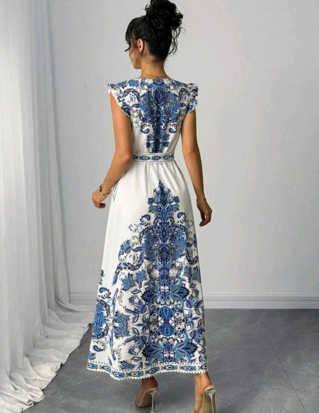 Vestido Blanco Estampado