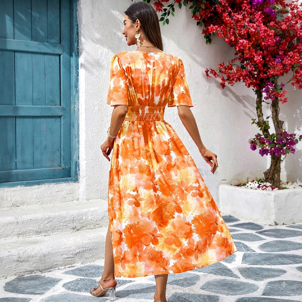 Vestido de Playa Naranja