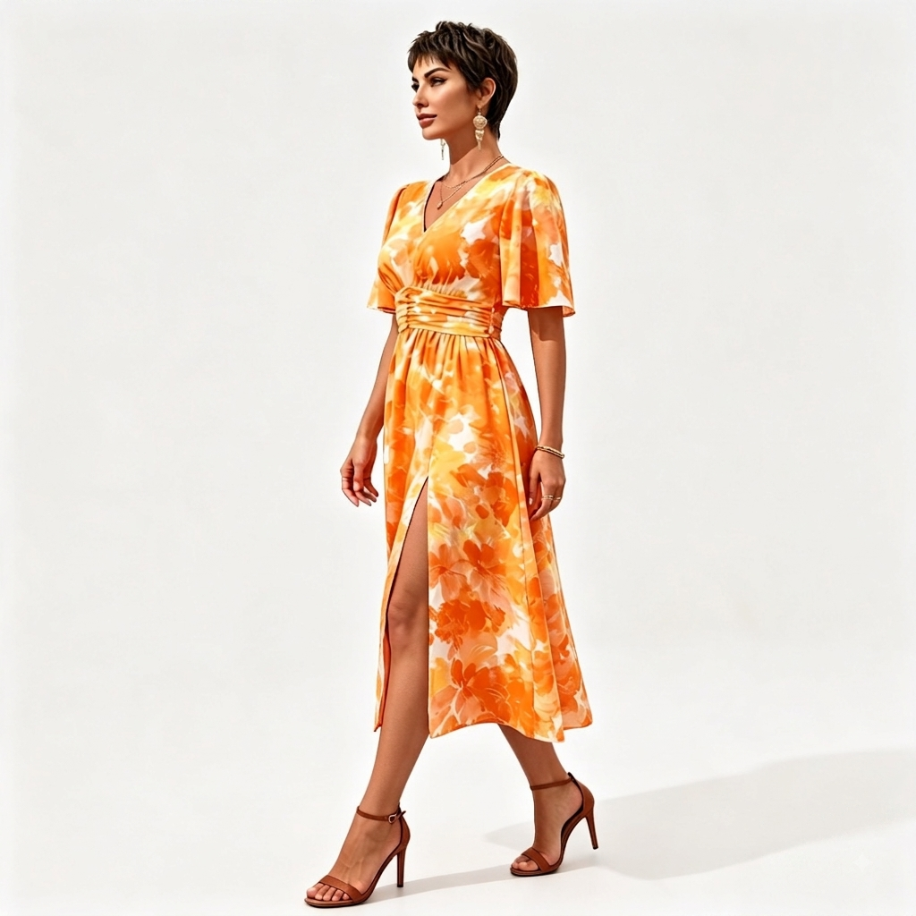 Vestido de Playa Naranja