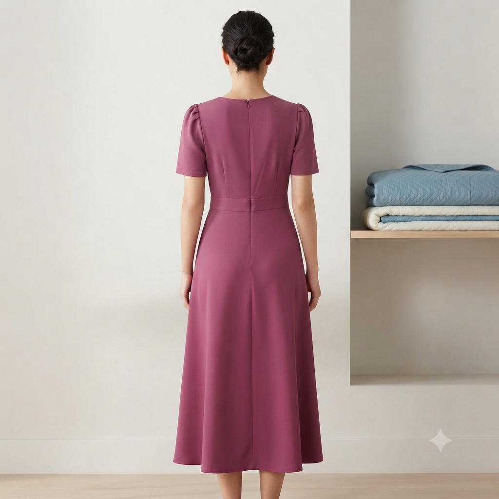 Vestido Formal Vino Rosa