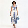 Vestido Blanco Estampado