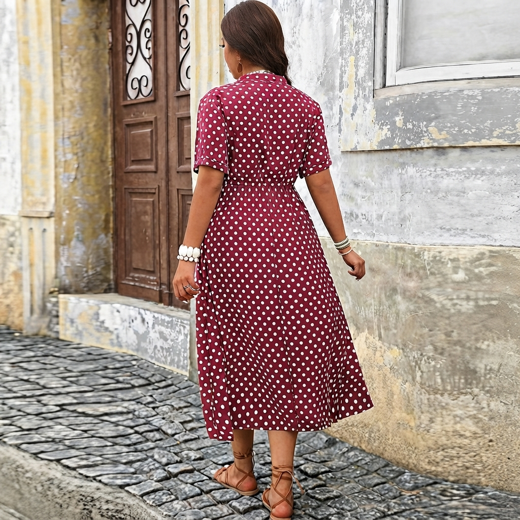 Vestido Casual de Puntos
