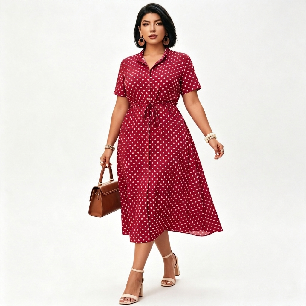 Vestido Casual de Puntos